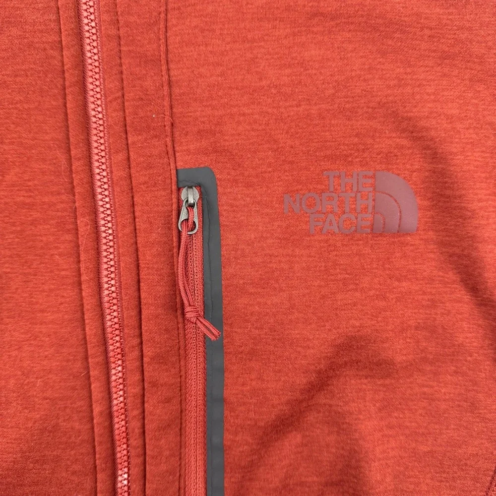 The North Face Mens Medium Rust Red  Fleece Full Zip Jacket‎ Long Sleeve